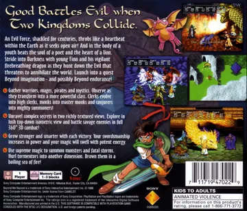 Beyond the Beyond (US) box cover back